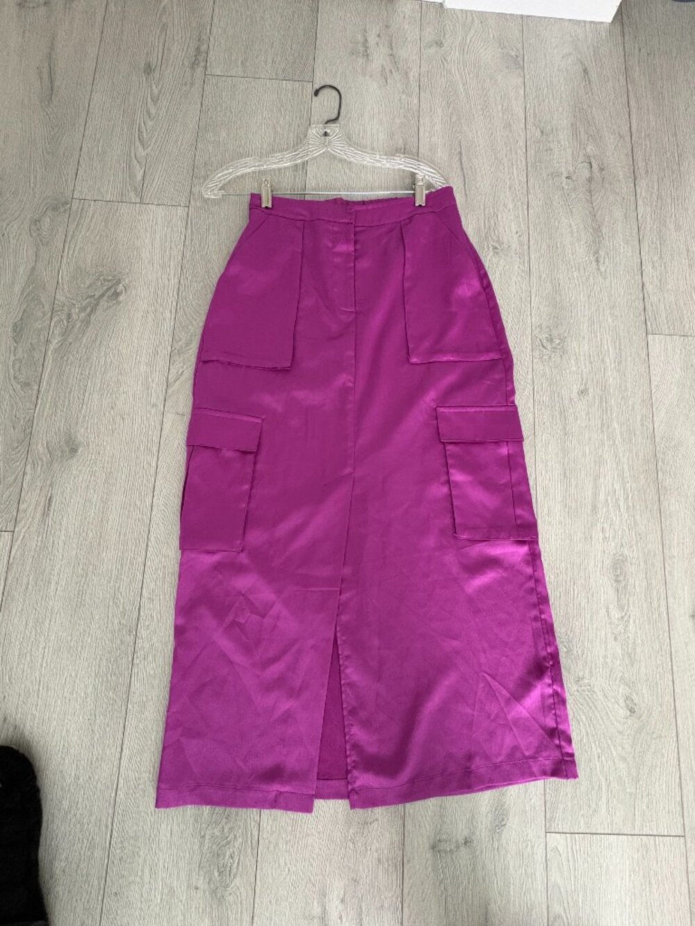 Anthropologie Magenta Long Skirt